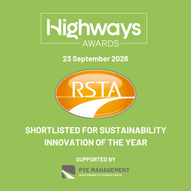 RSTA named a finalist for Sustainability Innovation of the Year, and why road maintenance carbon deserves the spotlight